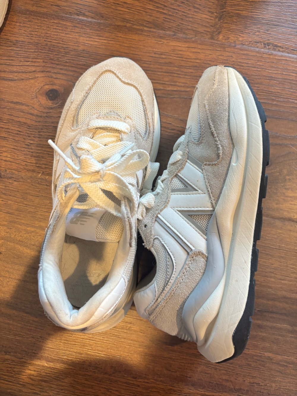 New Balance Women's Cream/White Athletic Sneakers